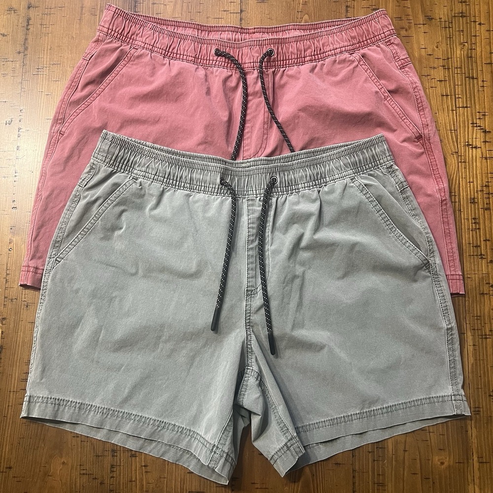 BEARBOTTOM Volley Shorts Men's L 5.5" Inseam Elastic Waist Drawstring Lot of 2